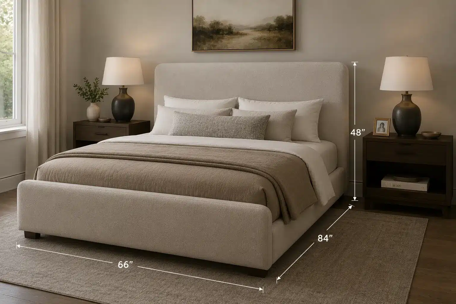 Custom bed frame and bedroom furniture by Samar Interiors
