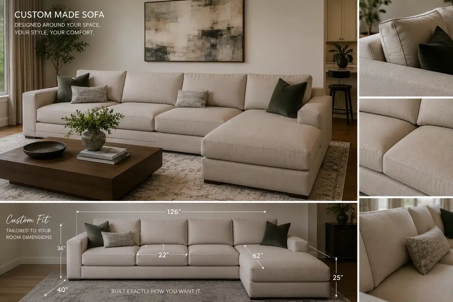 Custom sofa set by Samar Interiors in Kenya