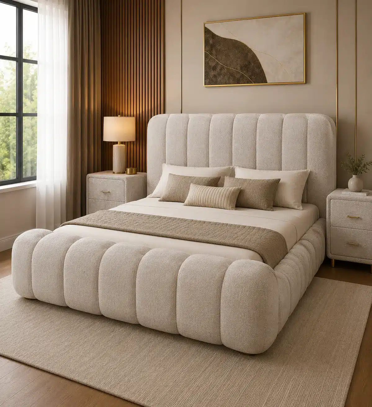 Pillow Puff Bed – Cream | King (6x6)