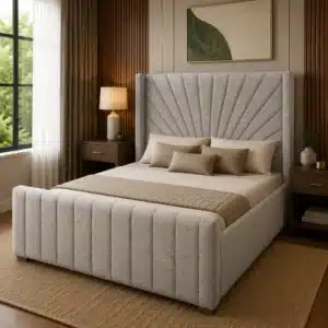 Sunburst Wing Bed – Light Grey | King (6x6)