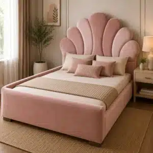 Cube Tufted Bed – Cream Wing | King (6x6)