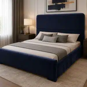 Slim Panel Bed – Navy Blue | Double (4x6)