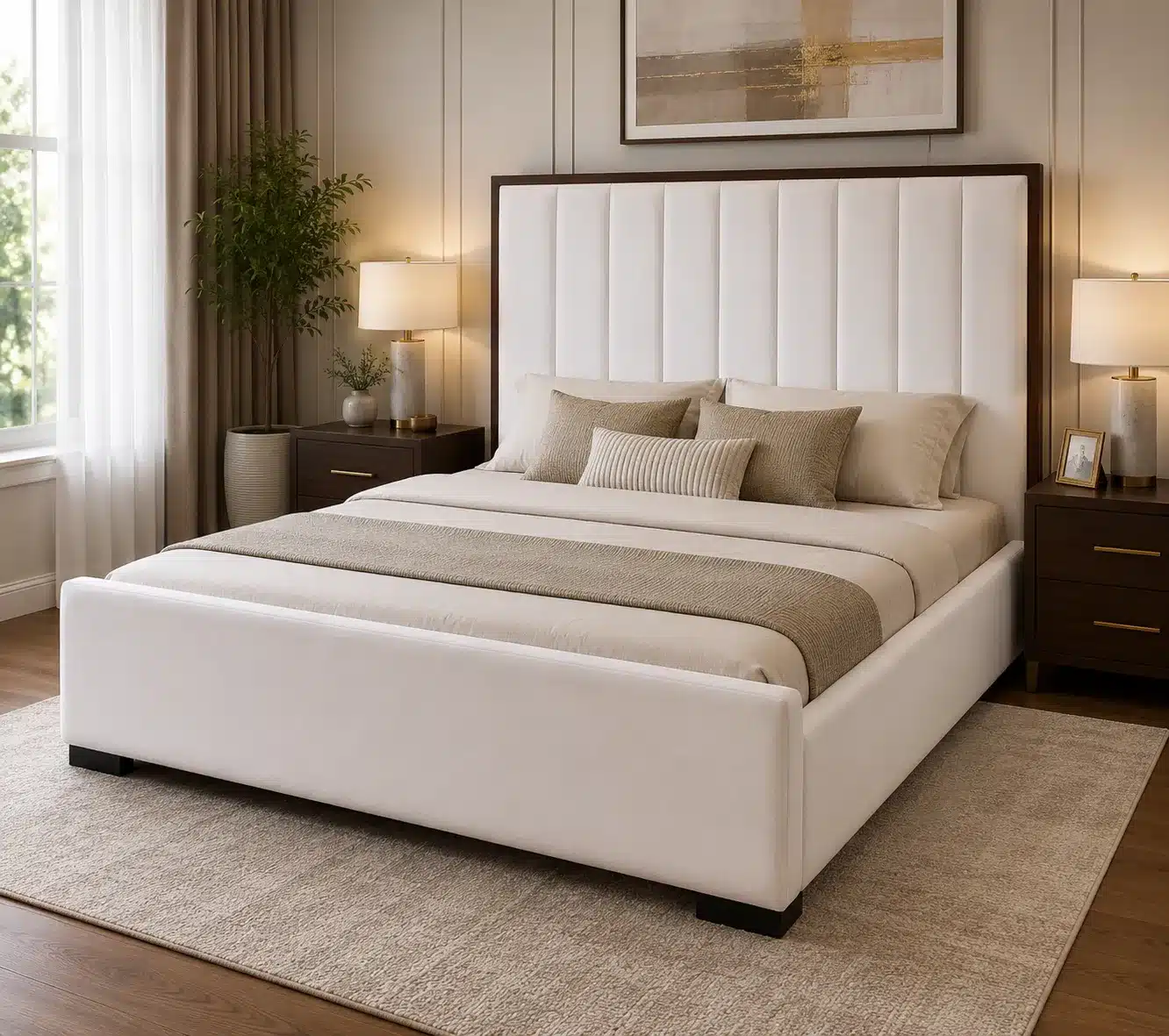 Slim Panel Bed – White | Double (4x6)