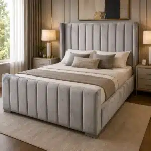 Wing Panel Bed – Silver Grey | Double (4x6)